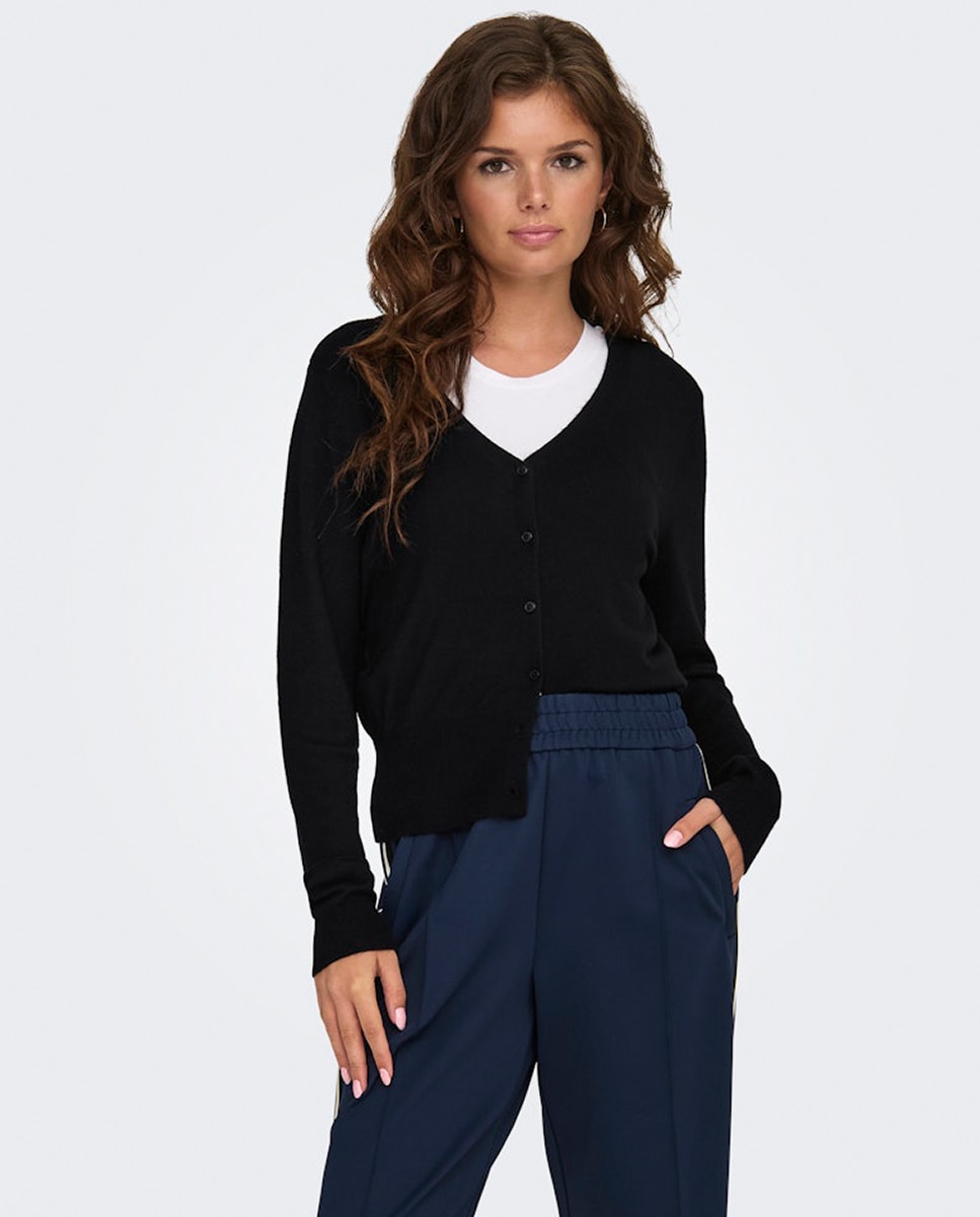 Only - Cárdigan de mujer de punto con escote pico.