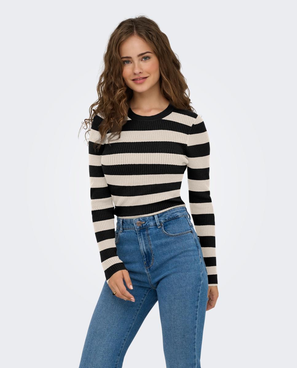 Imagem 0 de Camisola de malha de mulher com manga comprida e decote redondo