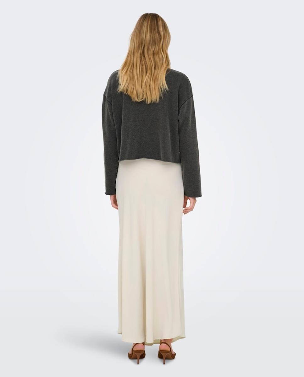 Sweatshirt Estampada com Decote Redondo Preto-2