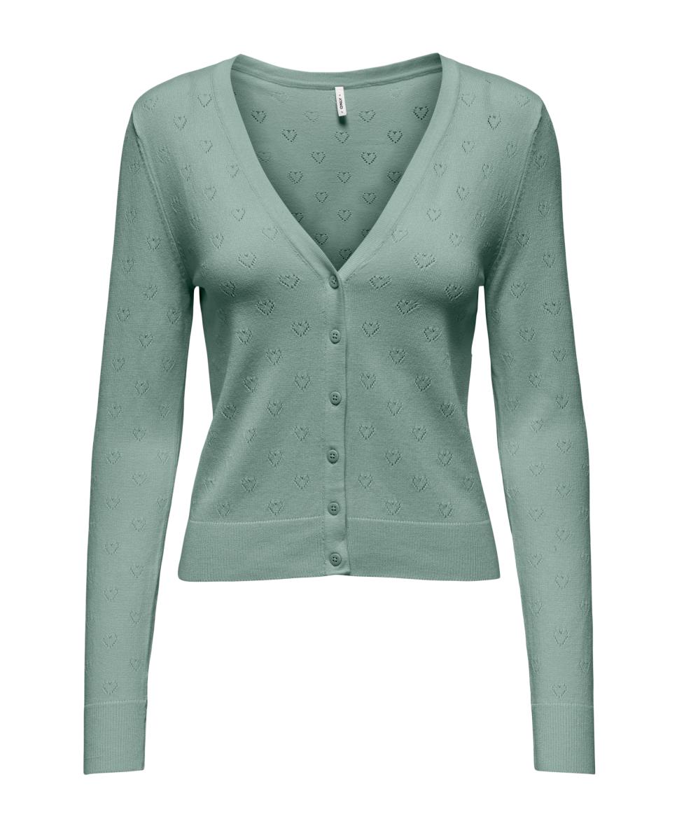 Imagem 0 de Cardigan de Manga Comprida e Decote em Bico