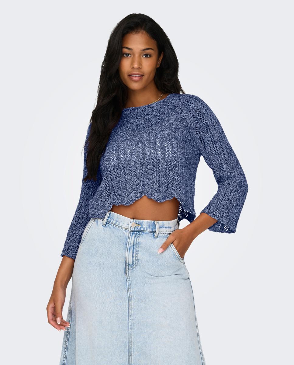 Imagem 0 de Camisola de Crochet com Manga Comprida