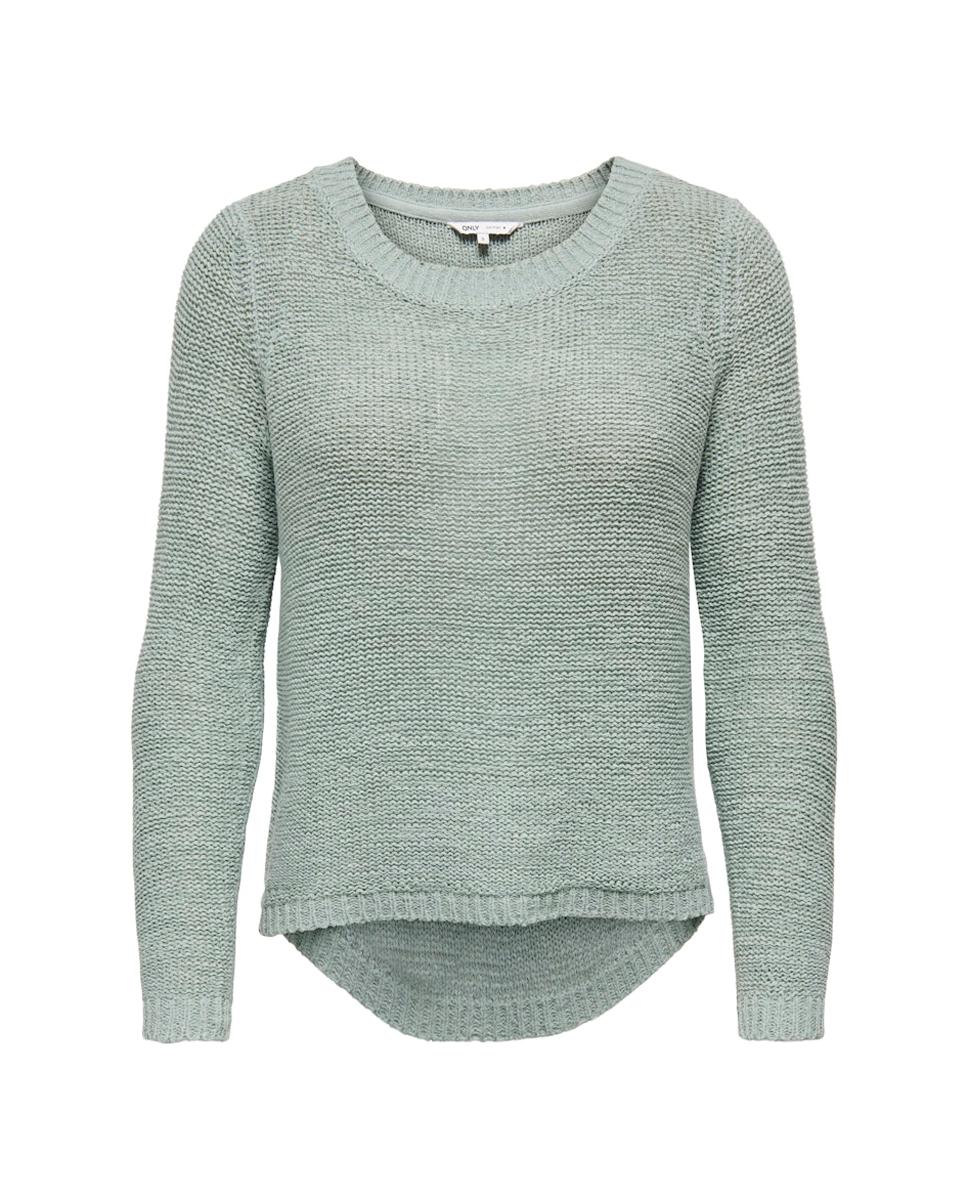 Jersey de mujer de manga larga y cuello redondo - Only - Verde claro Verde claro-4