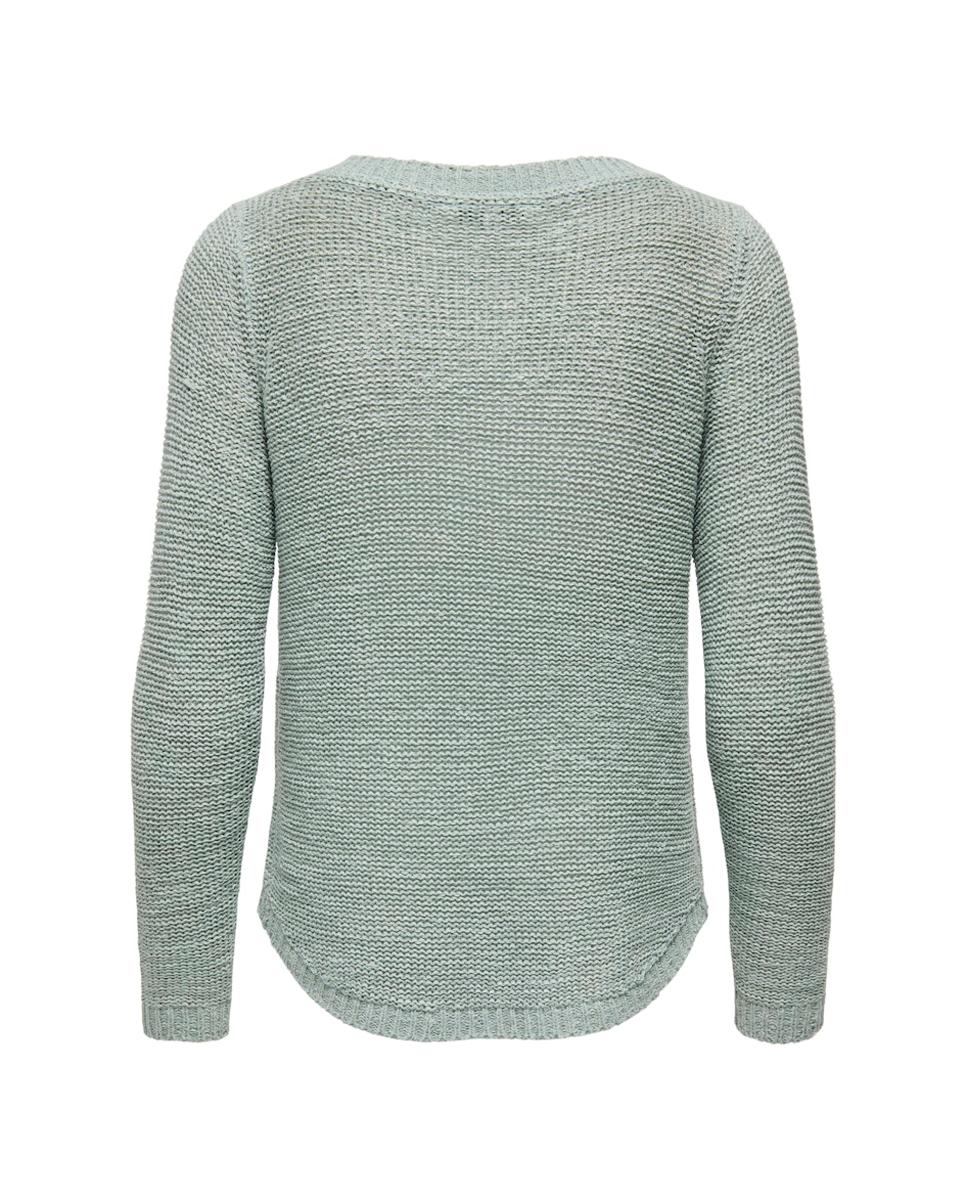 Jersey de mujer de manga larga y cuello redondo - Only - Verde claro Verde claro-5