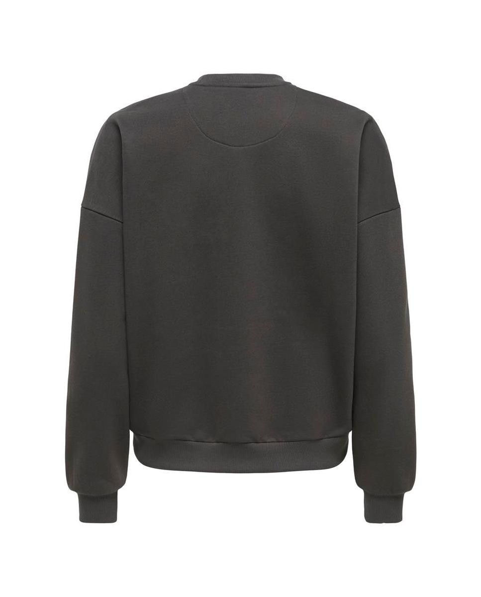Imagen 7 de Sudadera de mujer de manga corta con escote pico - Only - Gris oscuro Gris oscuro