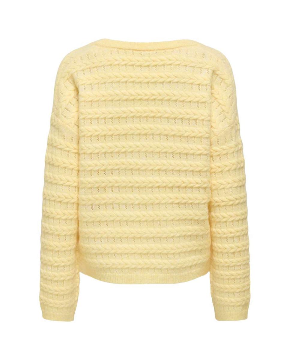 Jersey de mujer con escote pico y manga murciélago - Only - Amarillo Amarillo-2
