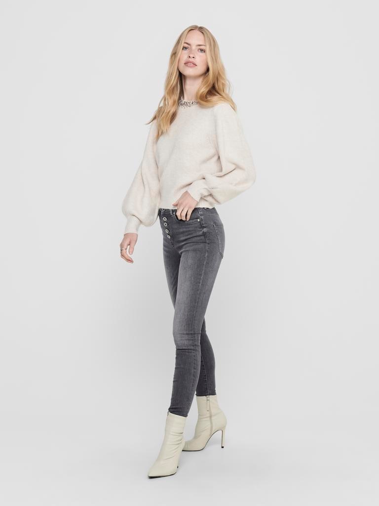 Jersey de mujer de manga larga con detalle en el cuello - Only - Beige Beige-1
