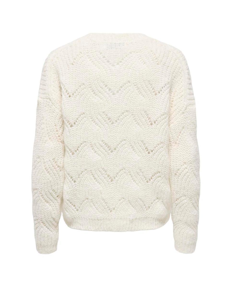 Jersey de mujer con cuello redondo y detalle glitter - Only - Beige Beige-7