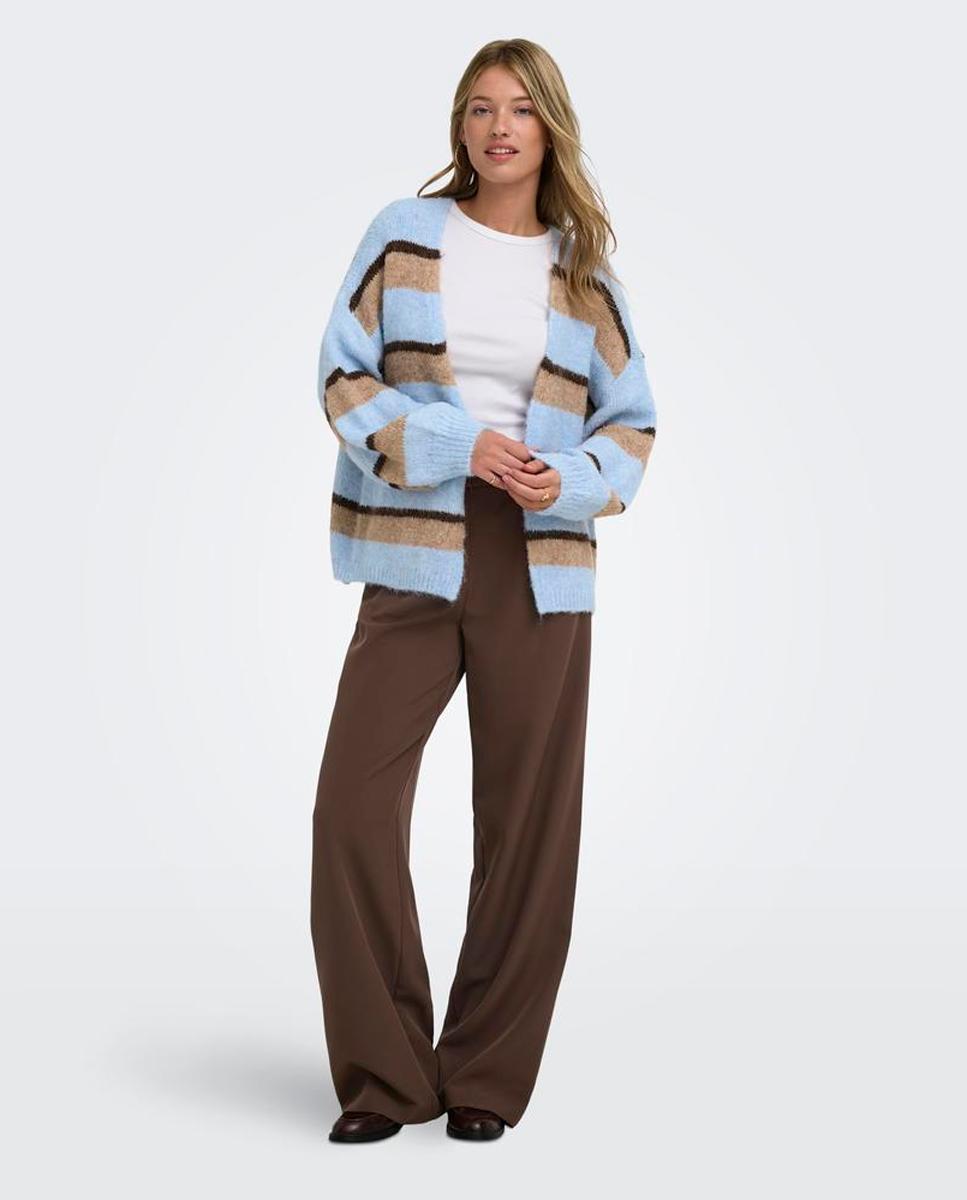 Cárdigan abierto de mujer con escote pico - Only - Azul Azul-3