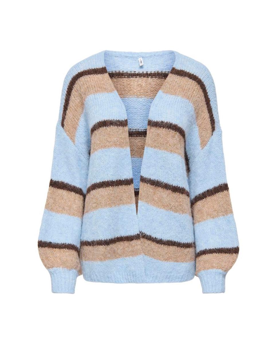 Cárdigan abierto de mujer con escote pico - Only - Azul Azul-6