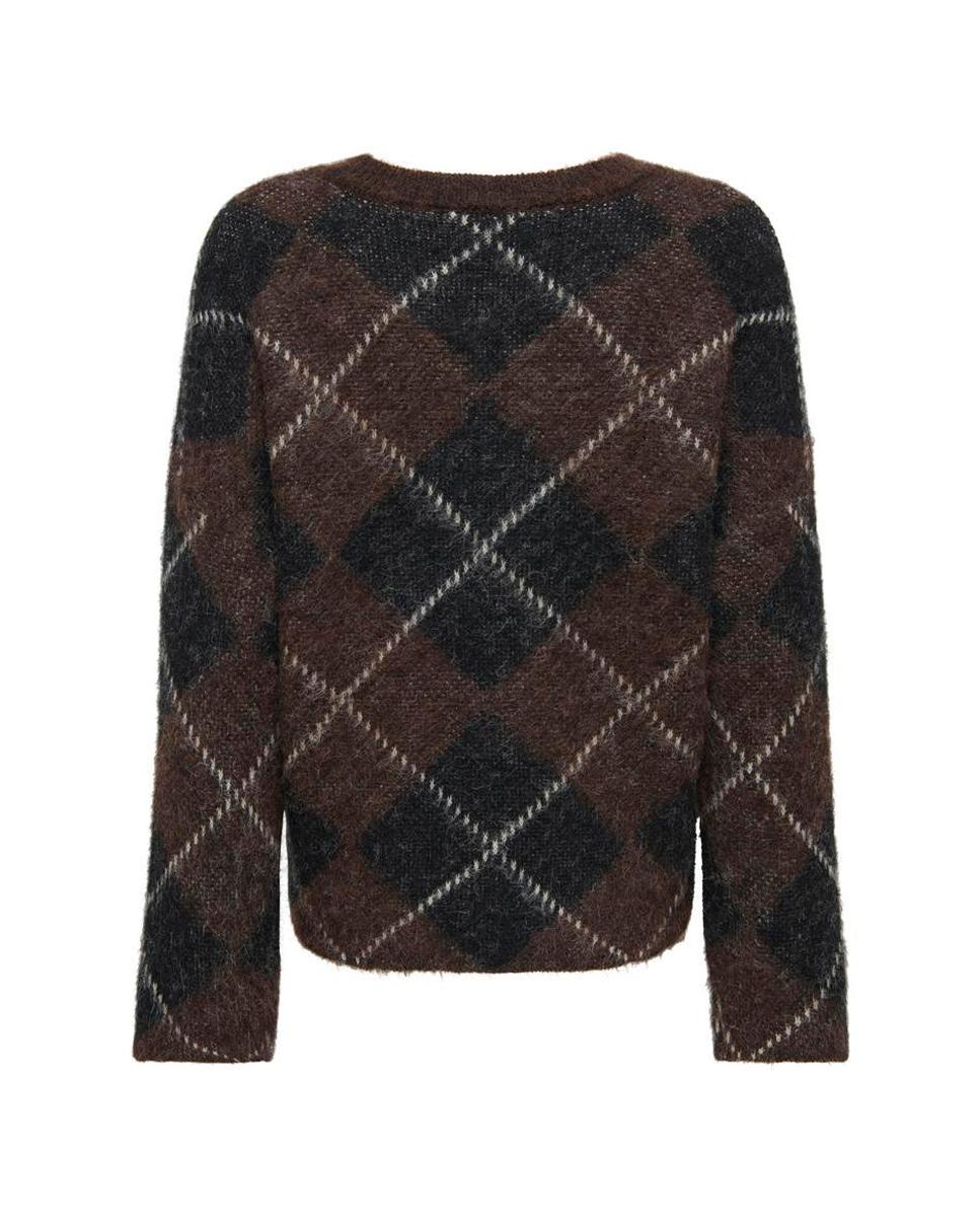 Imagen 7 de Jersey de mujer con cuello redondo y hombros caídos - Only - Marrón Marrón