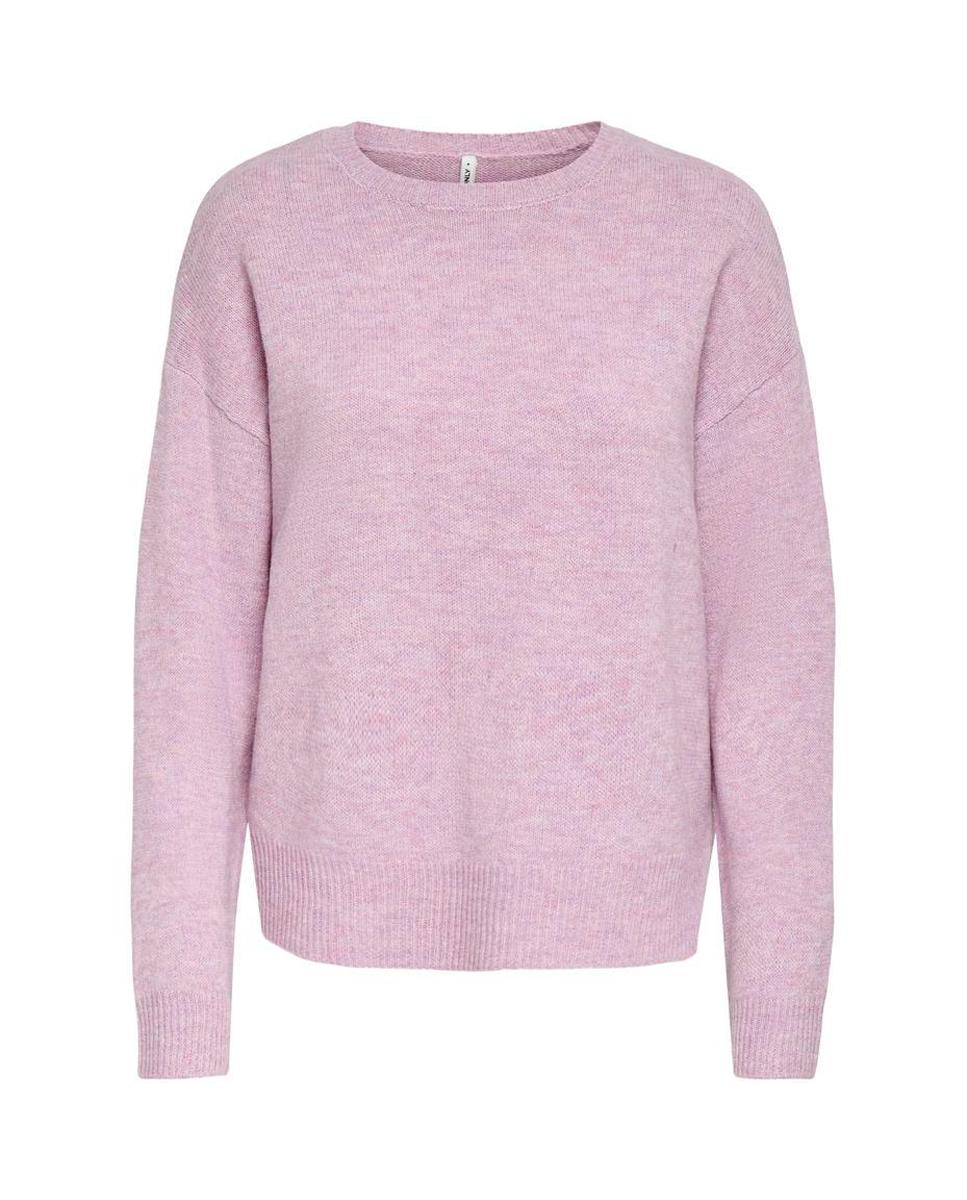 Imagen 5 de Jersey de mujer con cuello redondo y hombros caídos - Only - Rosa Rosa