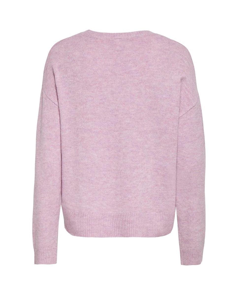 Imagen 6 de Jersey de mujer con cuello redondo y hombros caídos - Only - Rosa Rosa