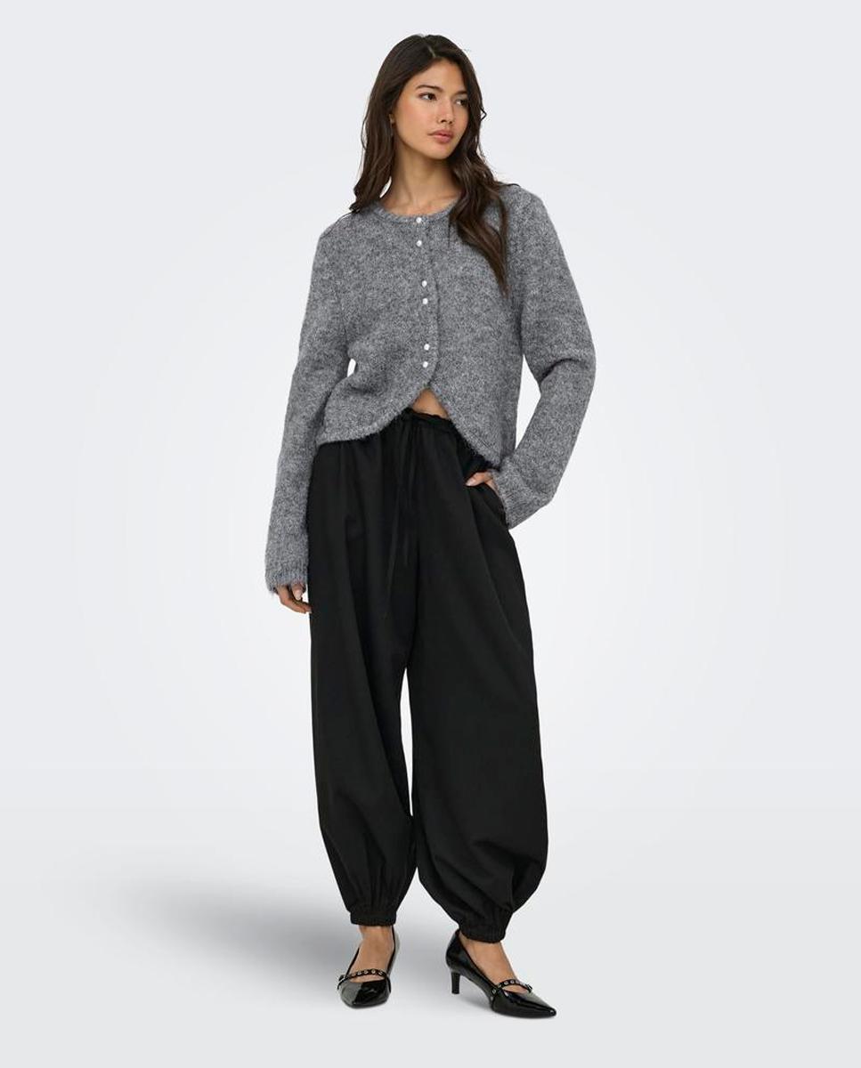Imagen 3 de Cárdigan de mujer con cuello redondo y cierre de botones - Only - Gris Gris