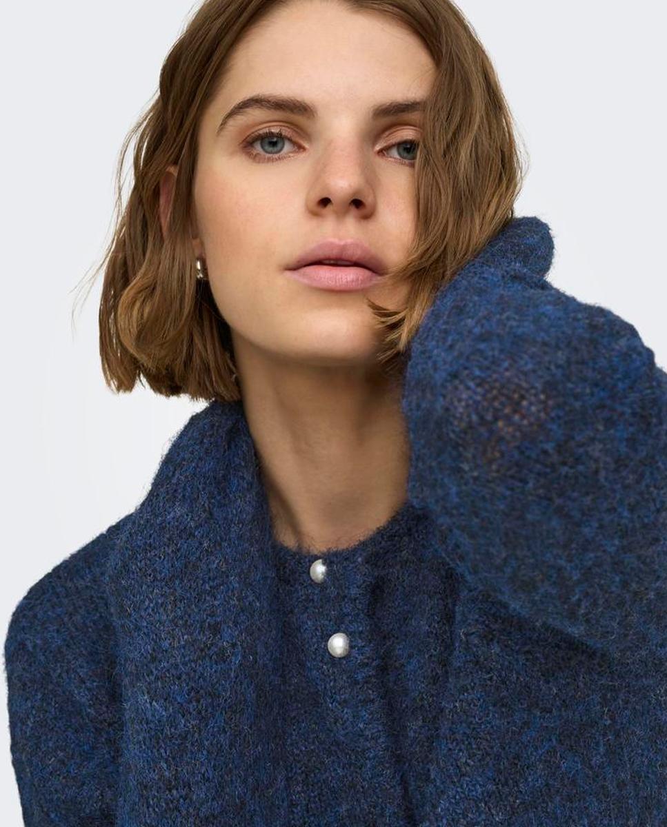 Imagen 5 de Cárdigan de mujer con cuello redondo y cierre de botones - Only - Azul marino Azul marino