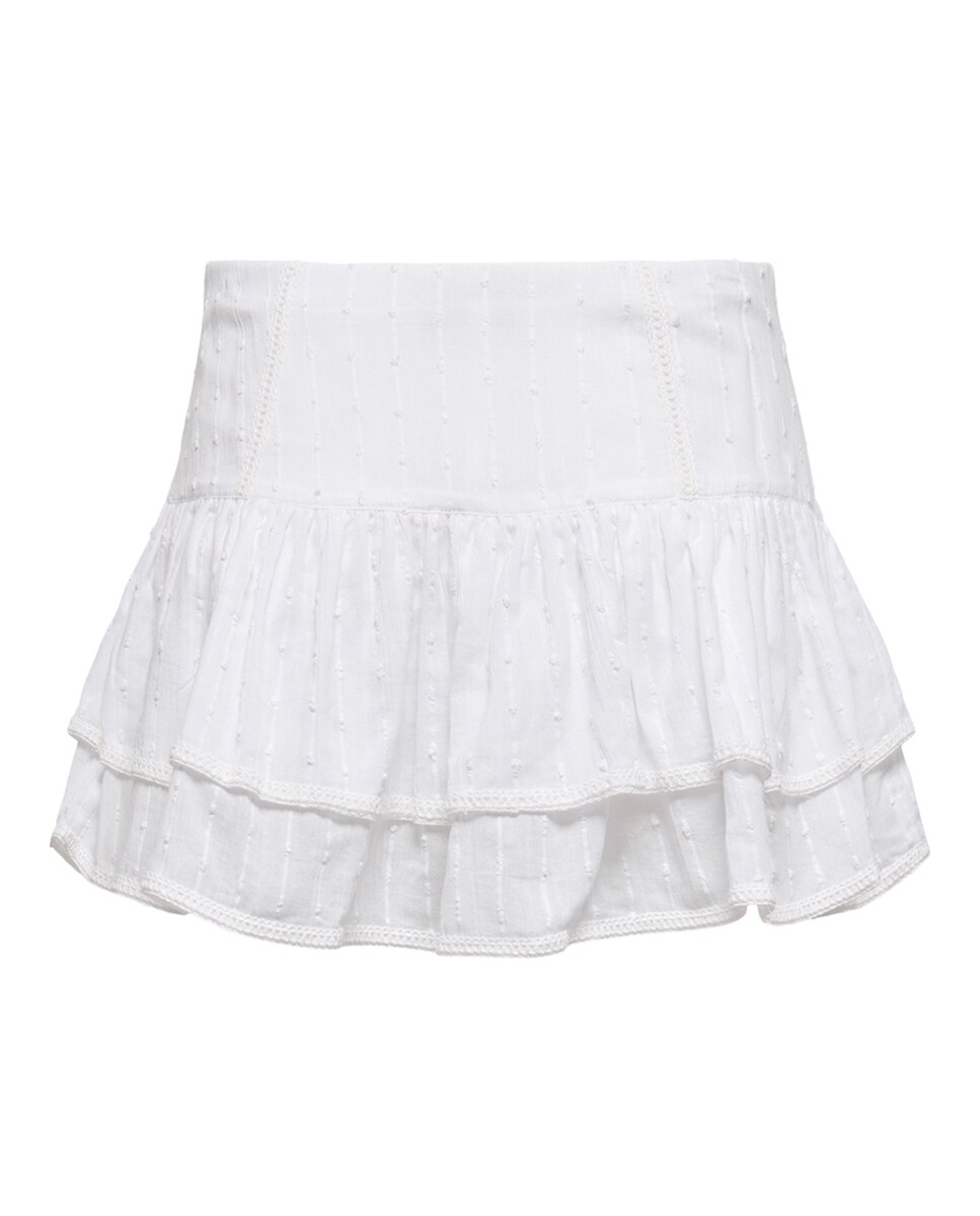 Saia-Calça com Folhos Branco-7