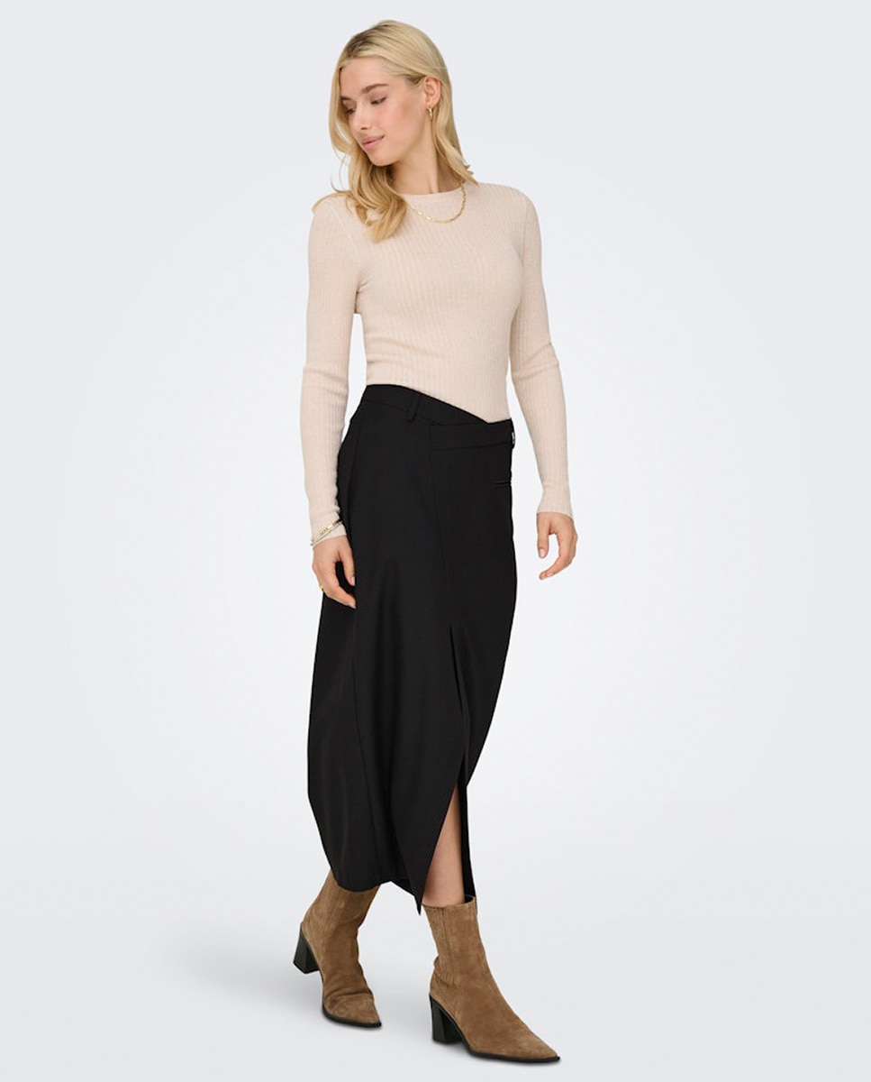 Only - Falda midi recta de mujer.