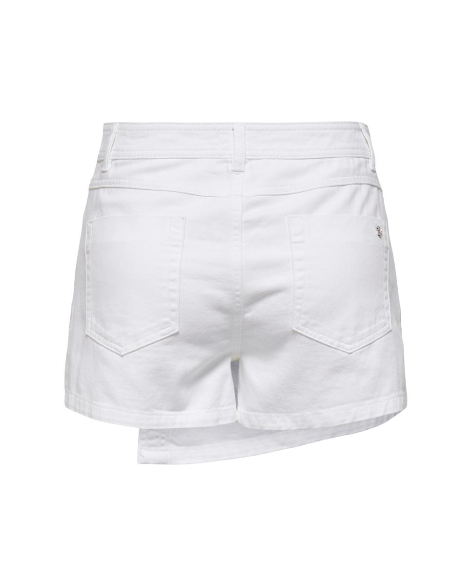 Saia-Calça Curta de Ganga Branco-7