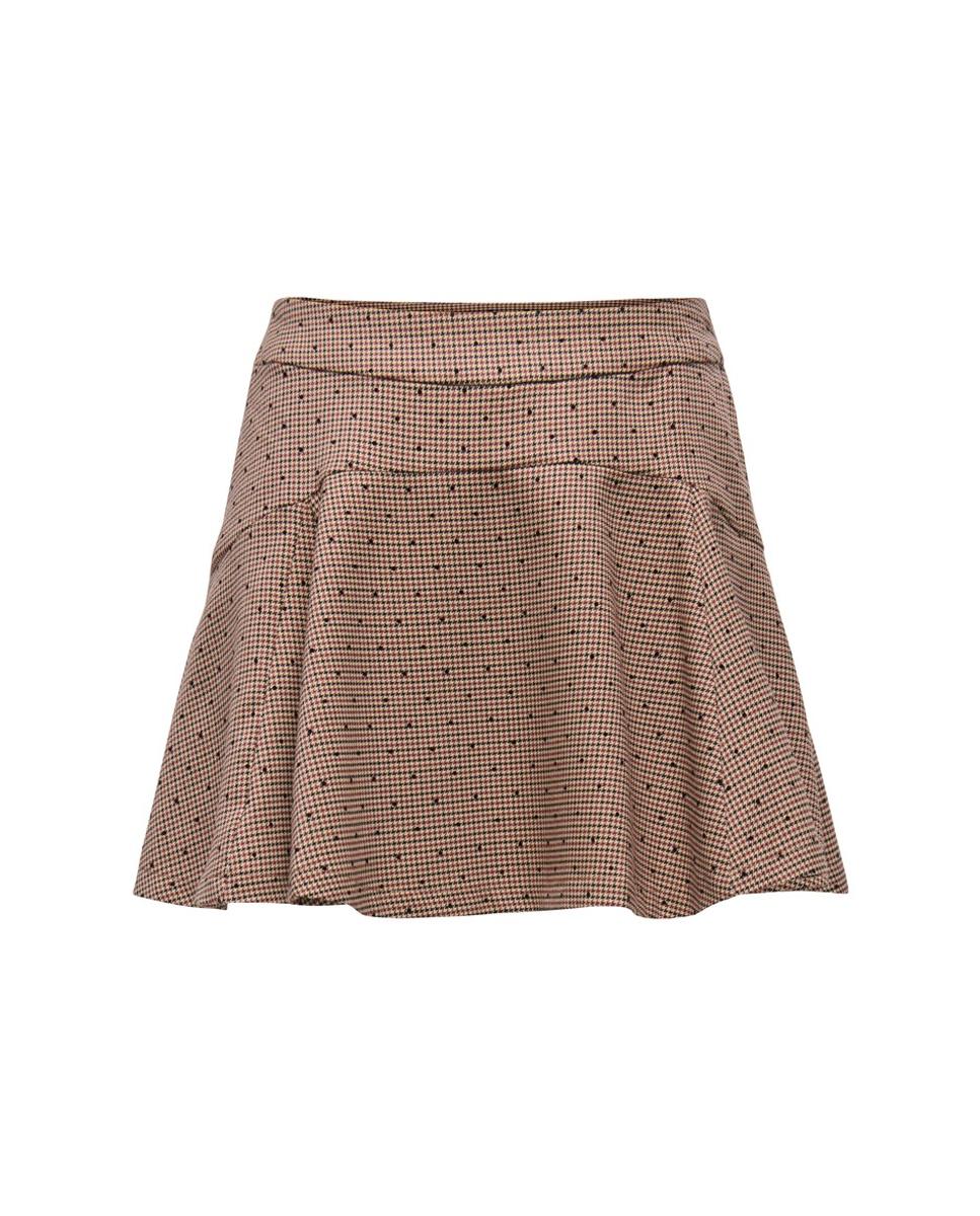 Falda corta con estampado de lunares - Only - Marrón claro Marrón claro-4