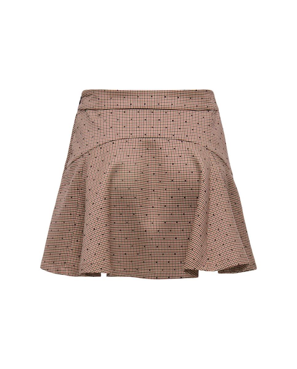 Falda corta con estampado de lunares - Only - Marrón claro Marrón claro-5