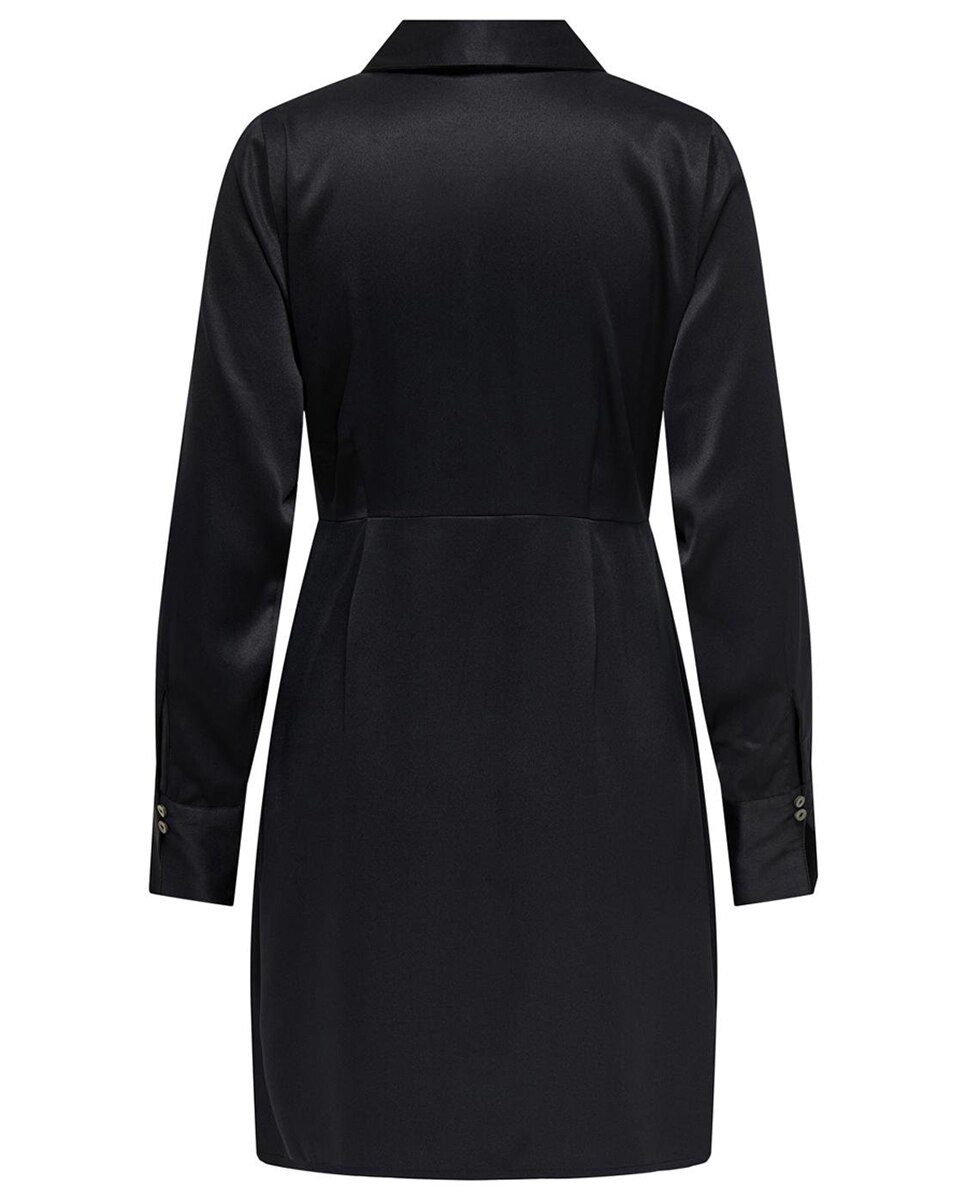 Vestido Curto Cruzado Preto-2