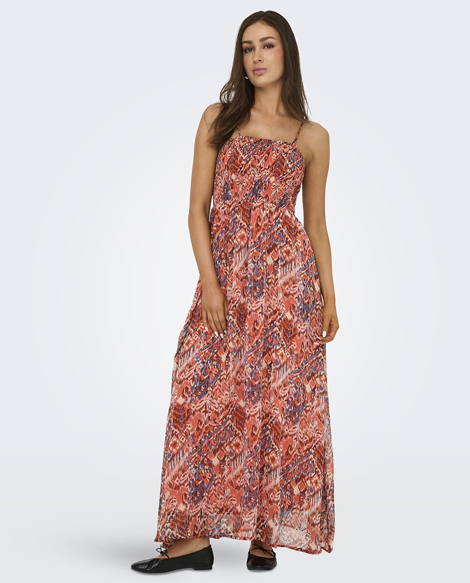 Only - Vestido largo fluido de tirantes.
