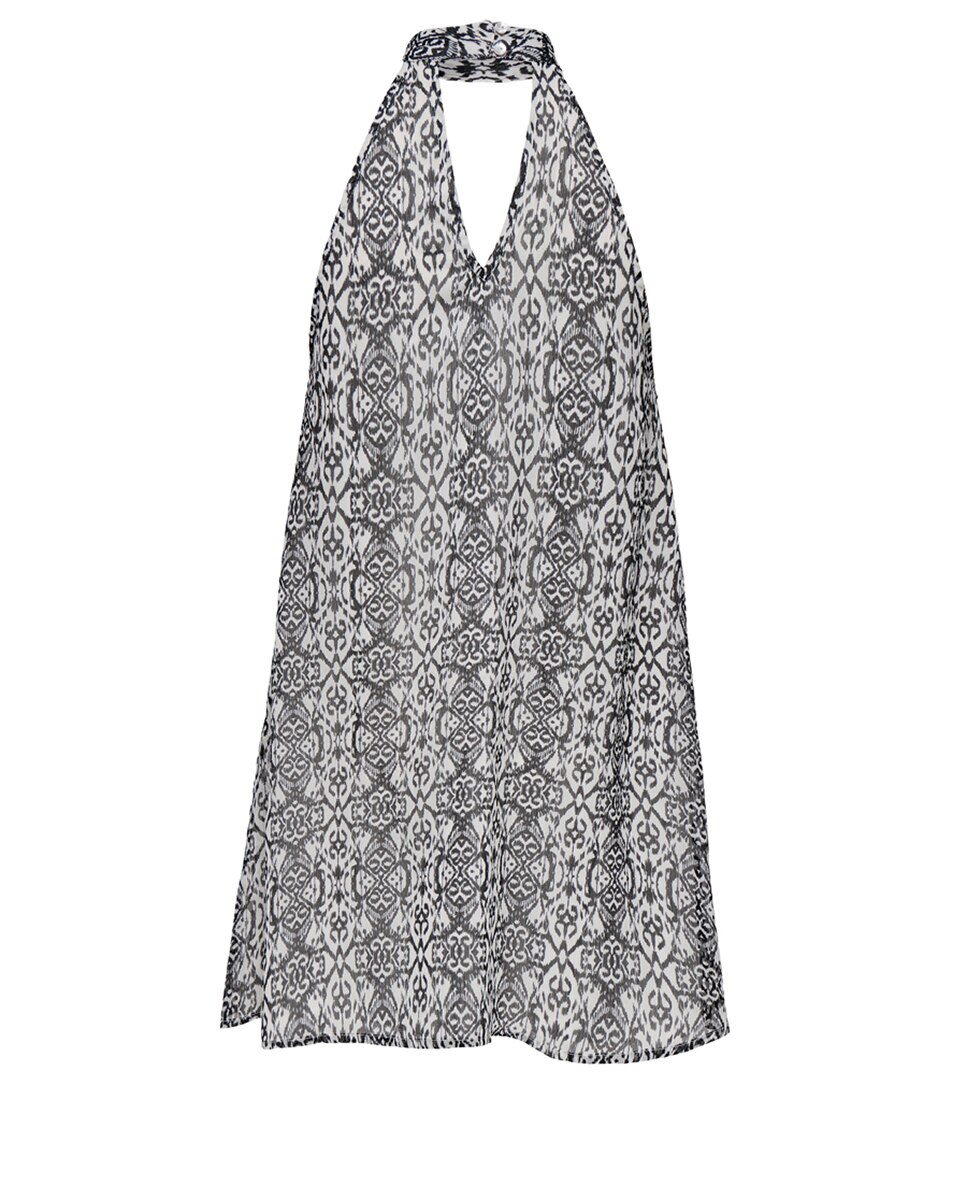 Vestido curto sem mangas Branco-2