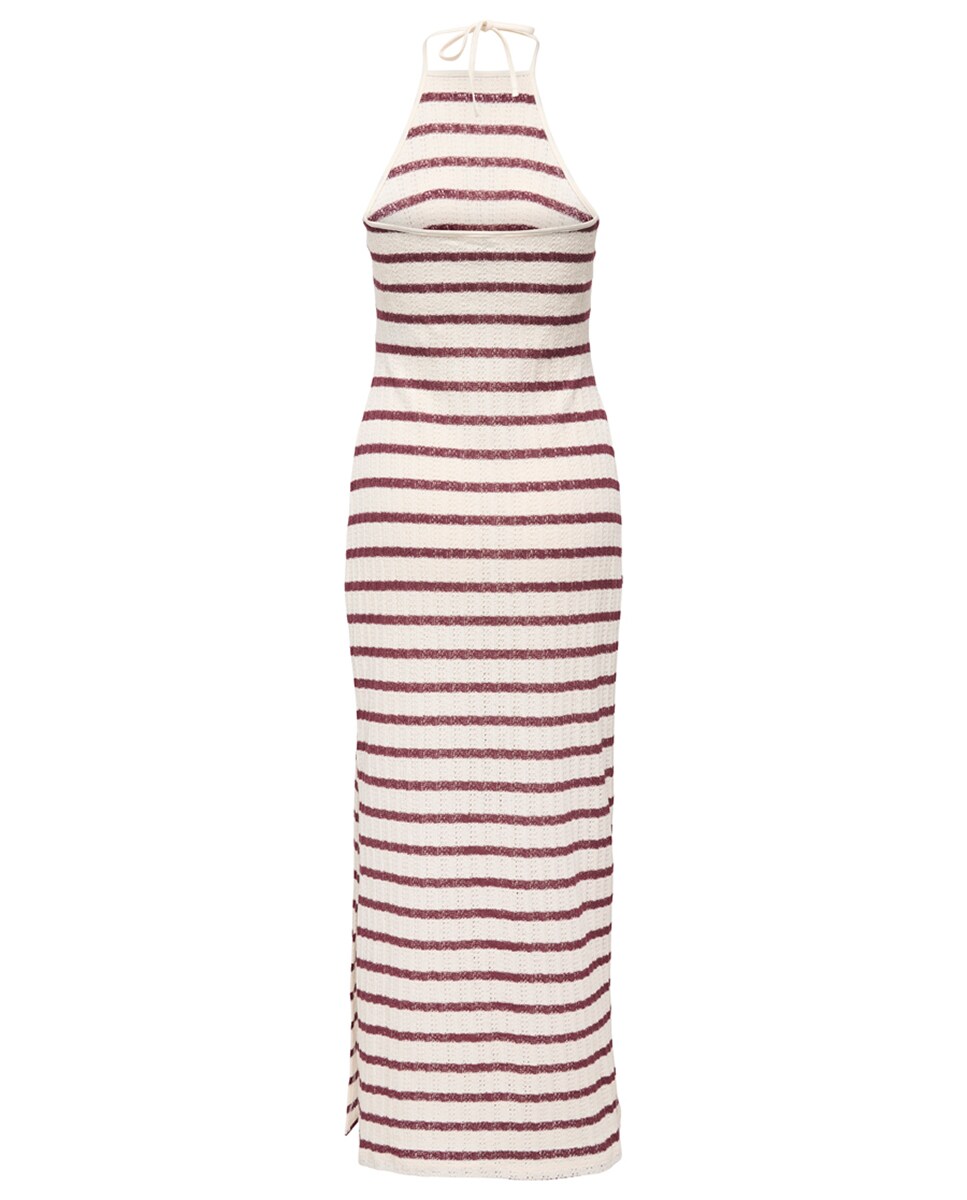 Vestido Halter Comprido com Costas Descobertas Branco-7