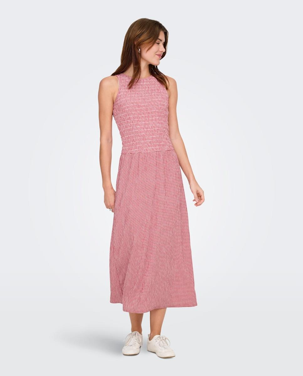 Only - Vestido largo de mujer sin mangas con cuello cuadrado.