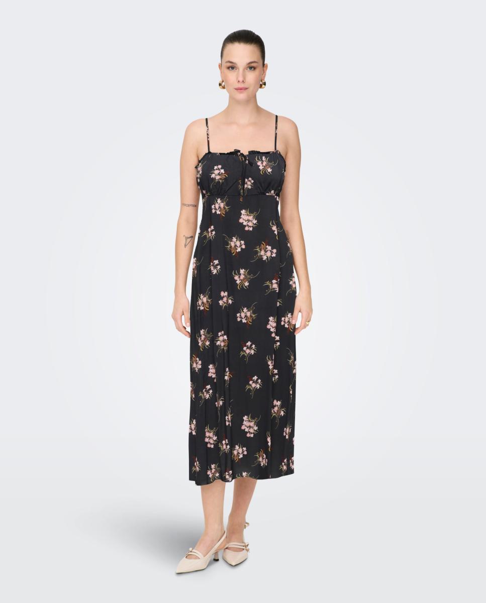 Imagem 0 de Vestido Midi de Alças com Fecho de Correr