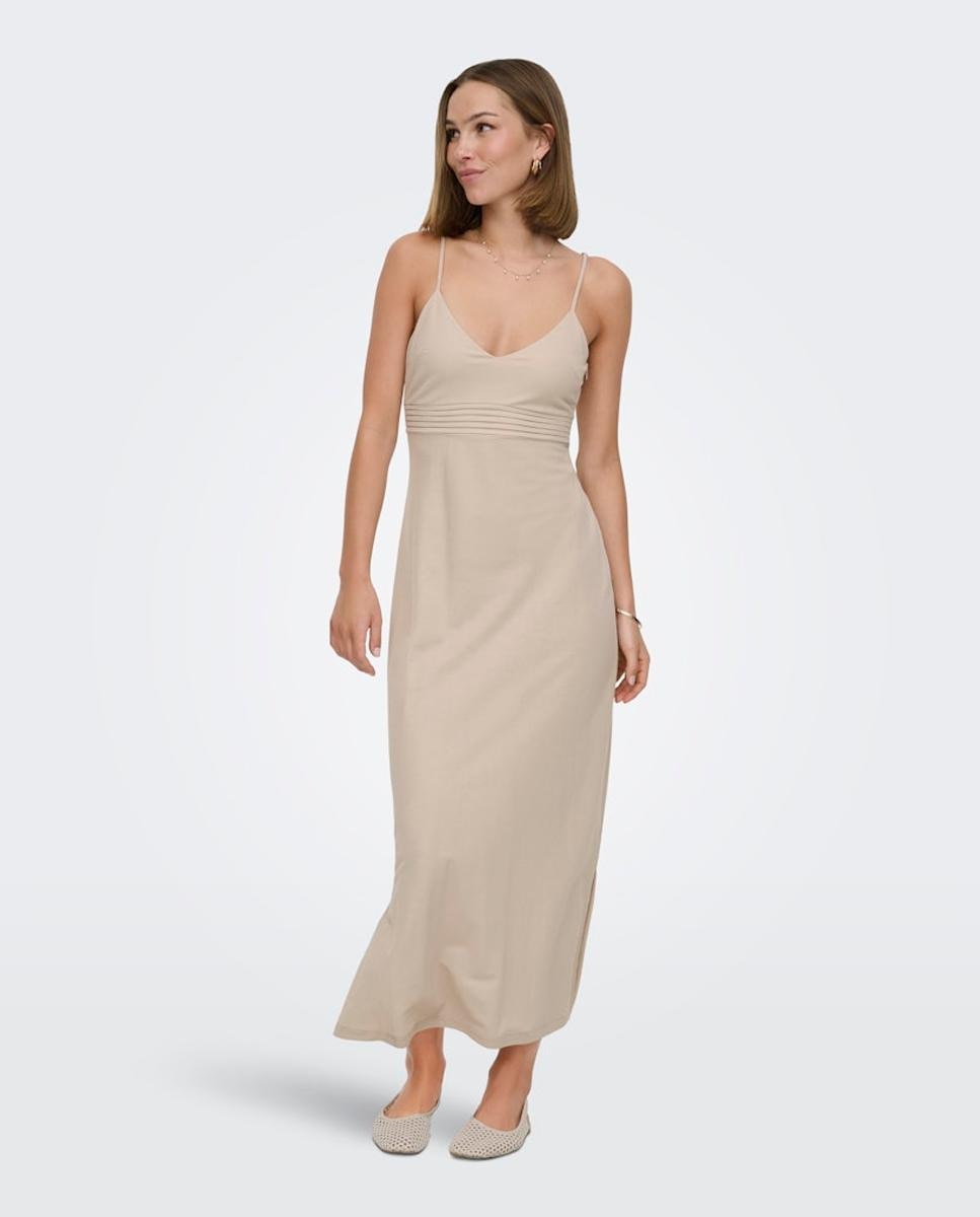 Only - Vestido midi de mujer con tirantes ajustables.