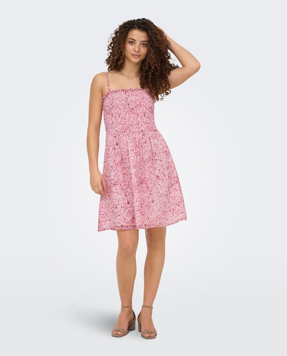 Only - Vestido corto sin mangas con escote cuadrado.