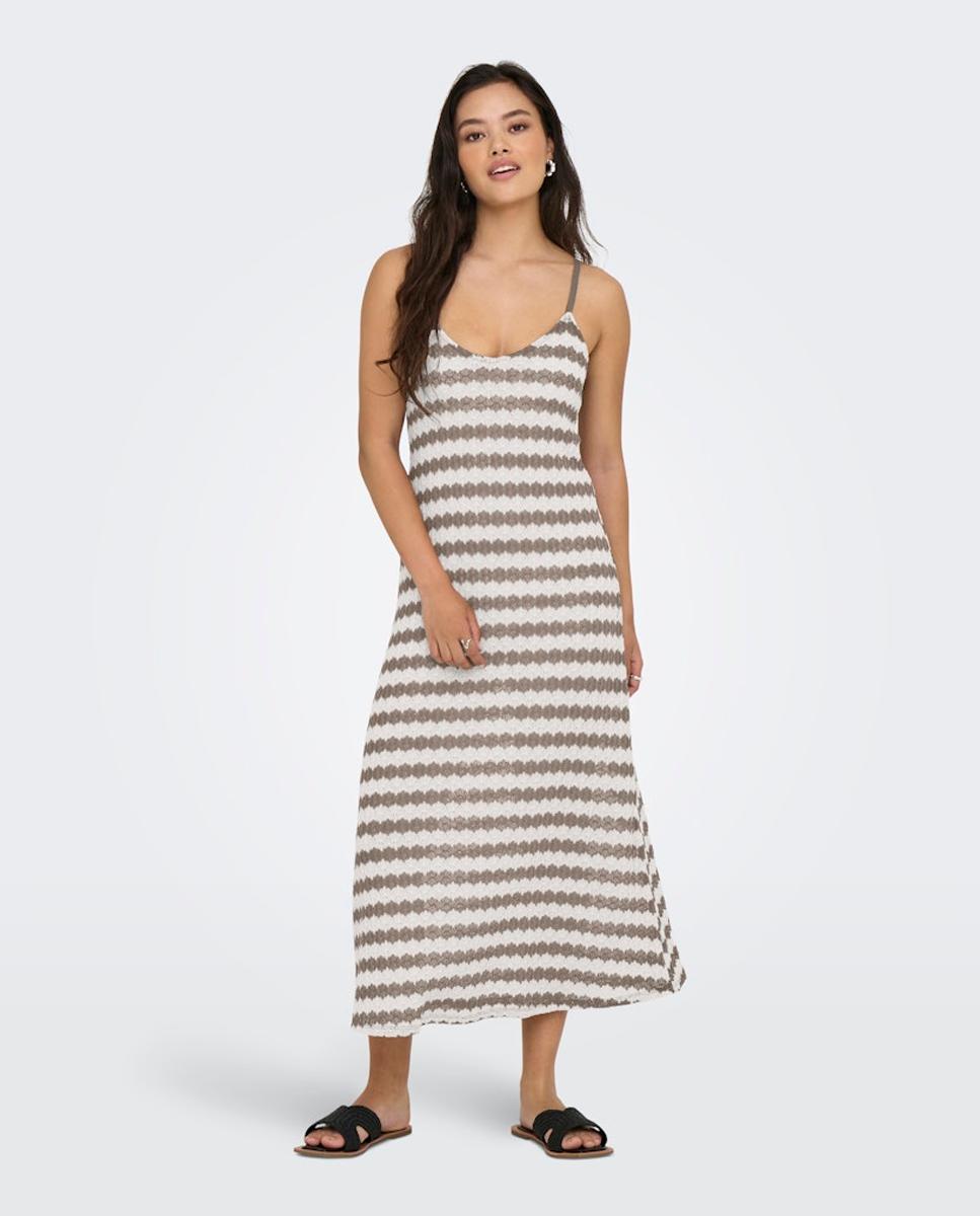 Only - Vestido a la rodilla de mujer sin mangas con escote en pico.