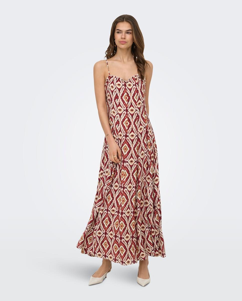 Imagem 0 de Vestido Comprido de Alças Finas com Decote Redondo