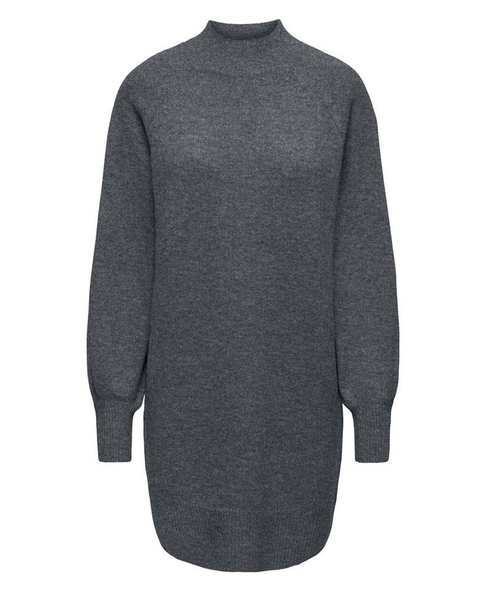 Imagen 6 de Vestido midi de punto con cuello alto - Only - Gris oscuro Gris oscuro
