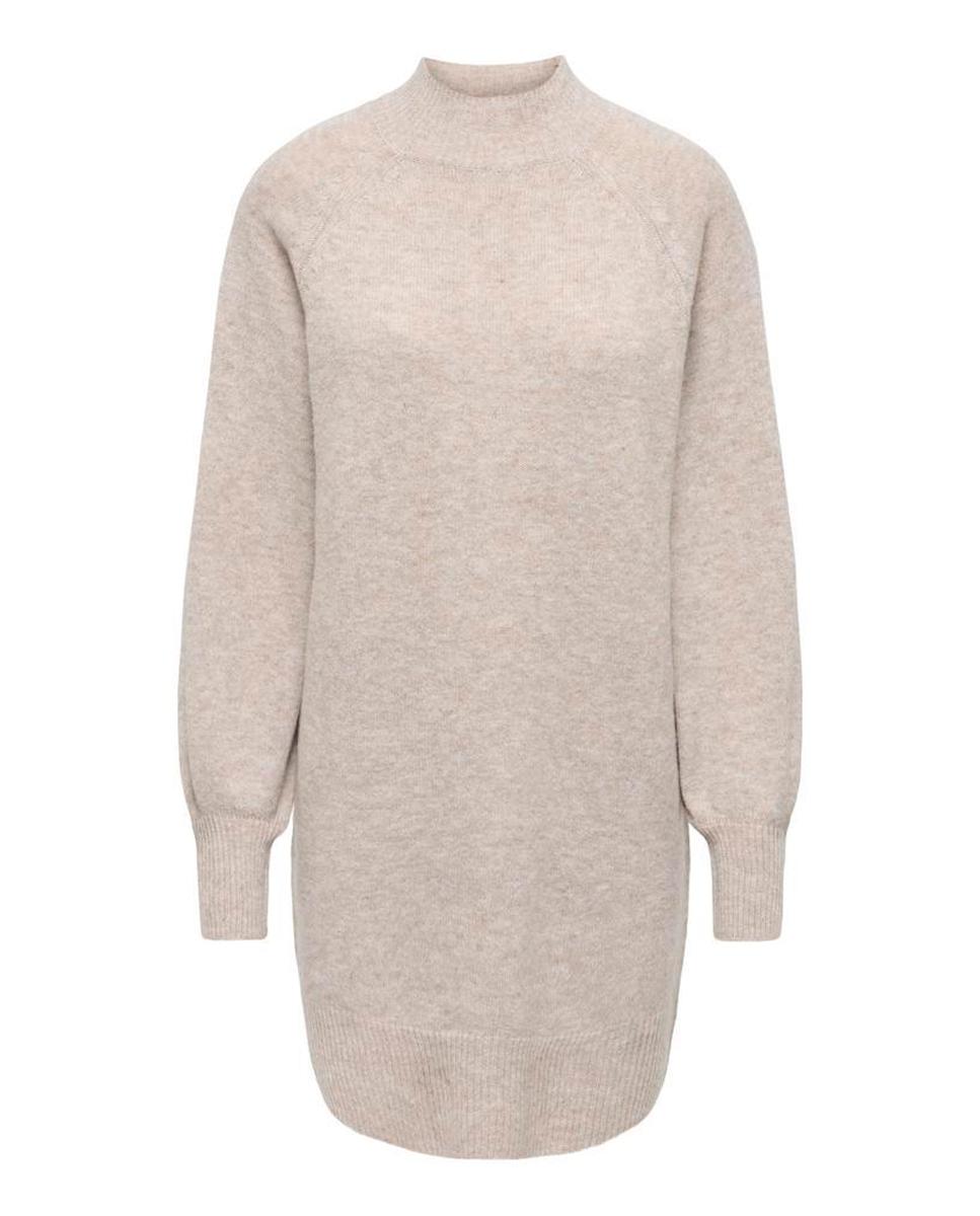 Imagen 7 de Vestido midi de punto con cuello alto - Only - Beige Beige