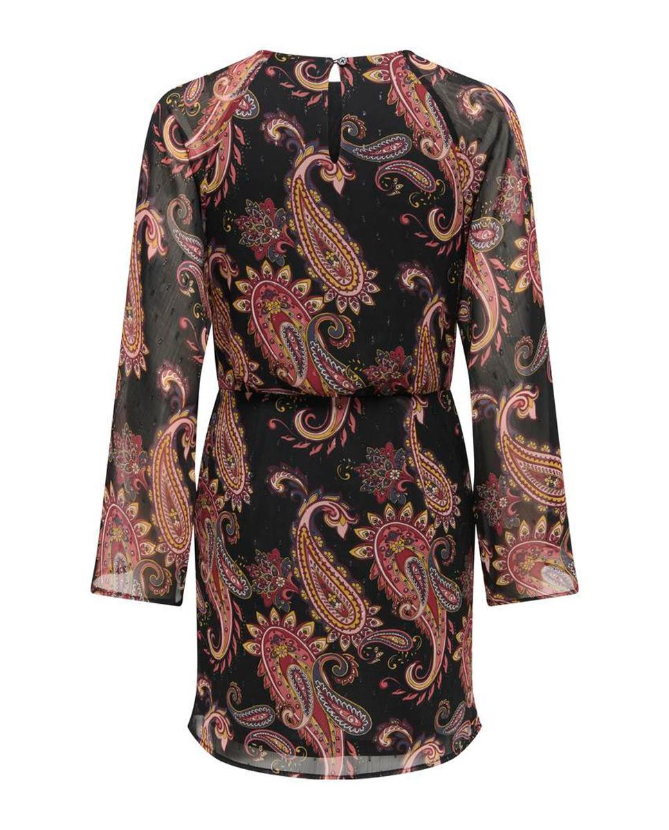 Vestido corto con cuello redondo y manga larga - Only - Negro Negro-8