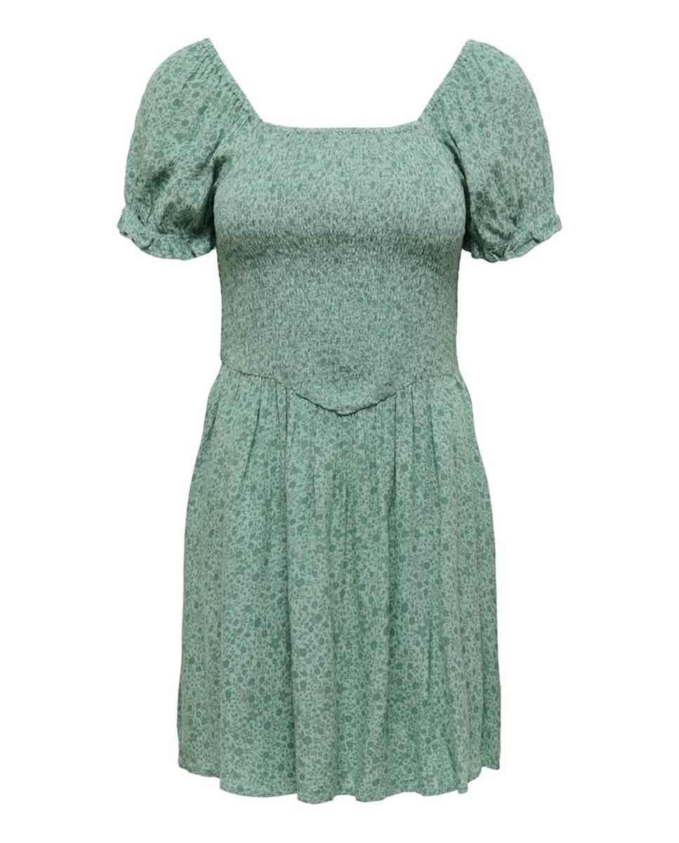 Vestido estampado corto de manga corta - Only - Verde Verde-3