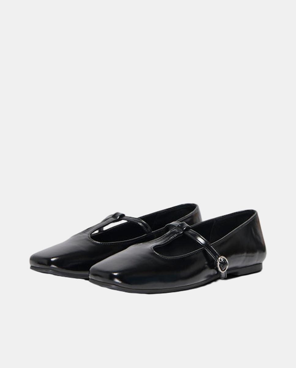 Bailarina de mujer plana con puntera redonda - Only - Negro Negro-2