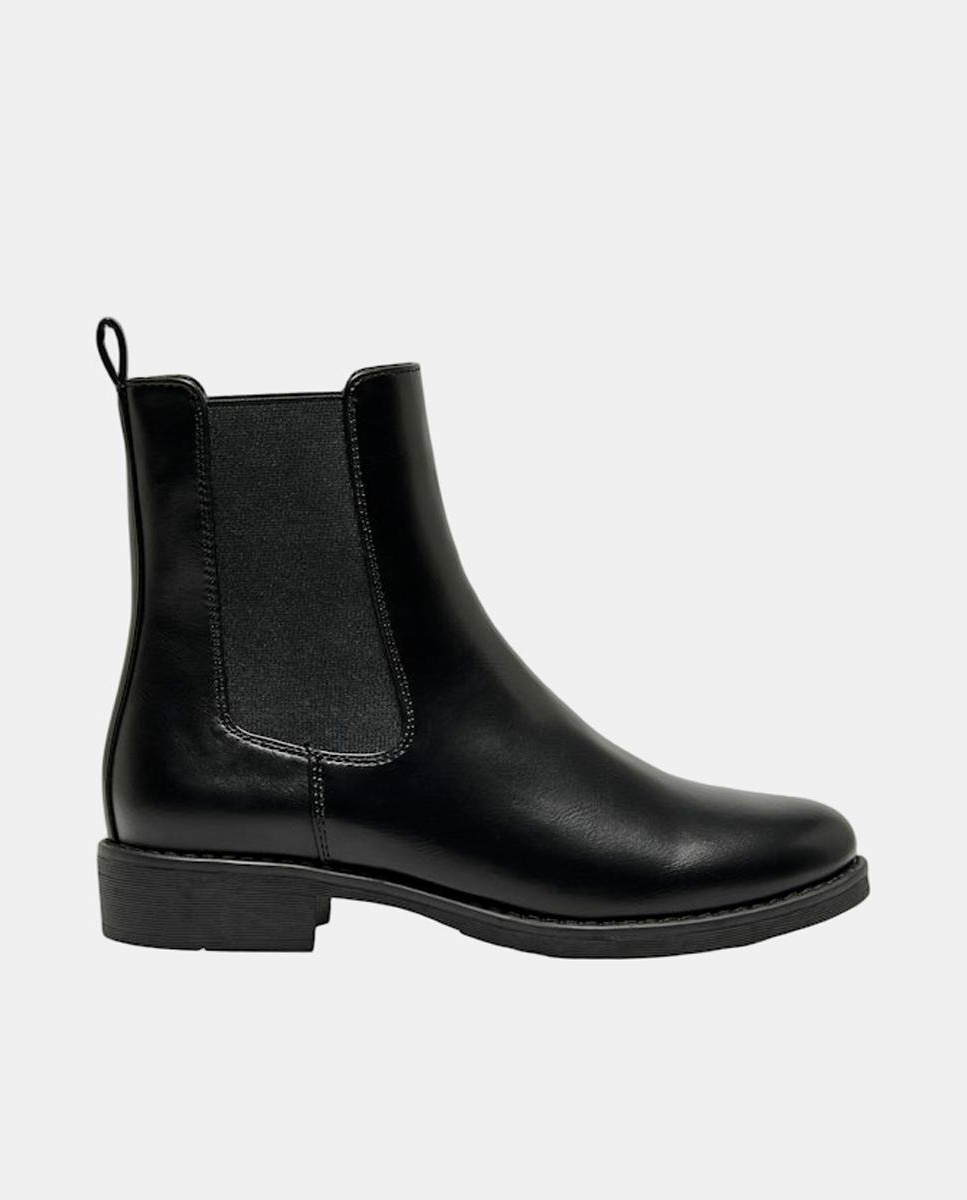Bota de mujer de caña alta con puntera almendrada - Only - Negro Negro-1