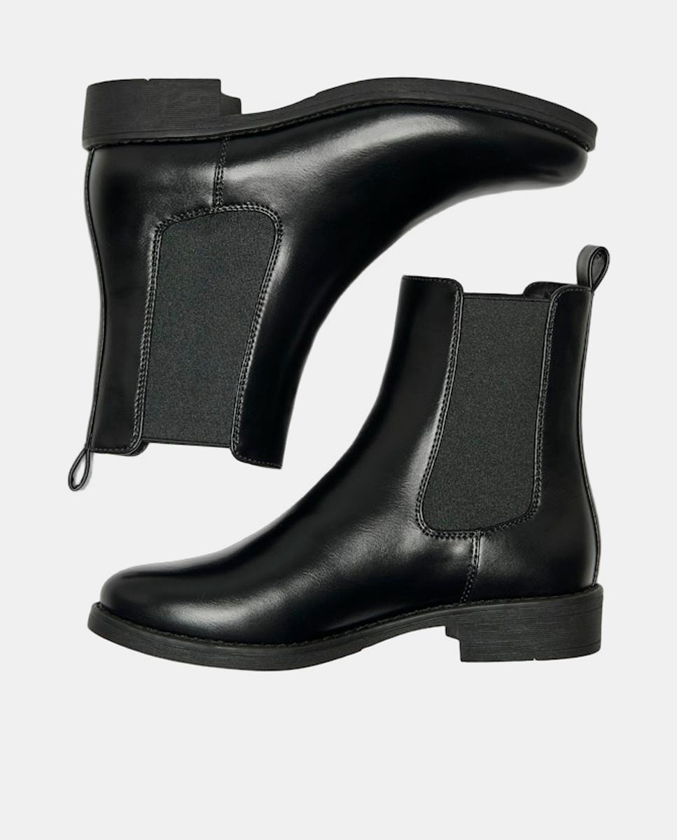 Bota de mujer de caña alta con puntera almendrada - Only - Negro Negro-3