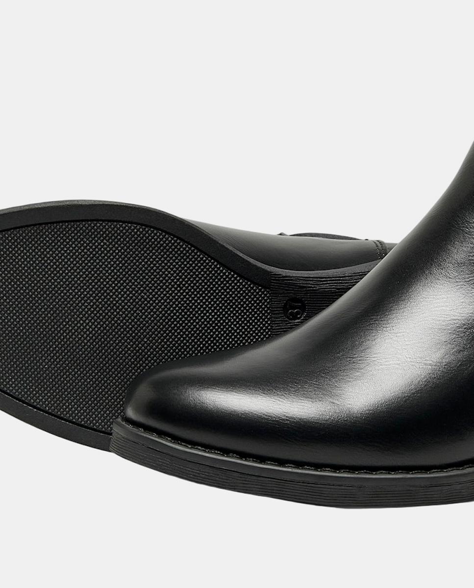 Bota de mujer de caña alta con puntera almendrada - Only - Negro Negro-4