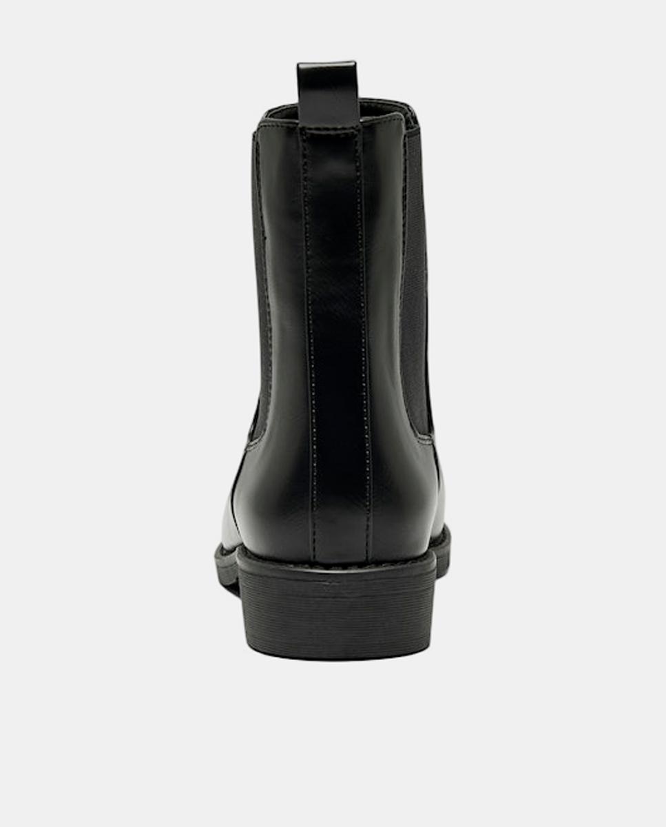 Bota de mujer de caña alta con puntera almendrada - Only - Negro Negro-5