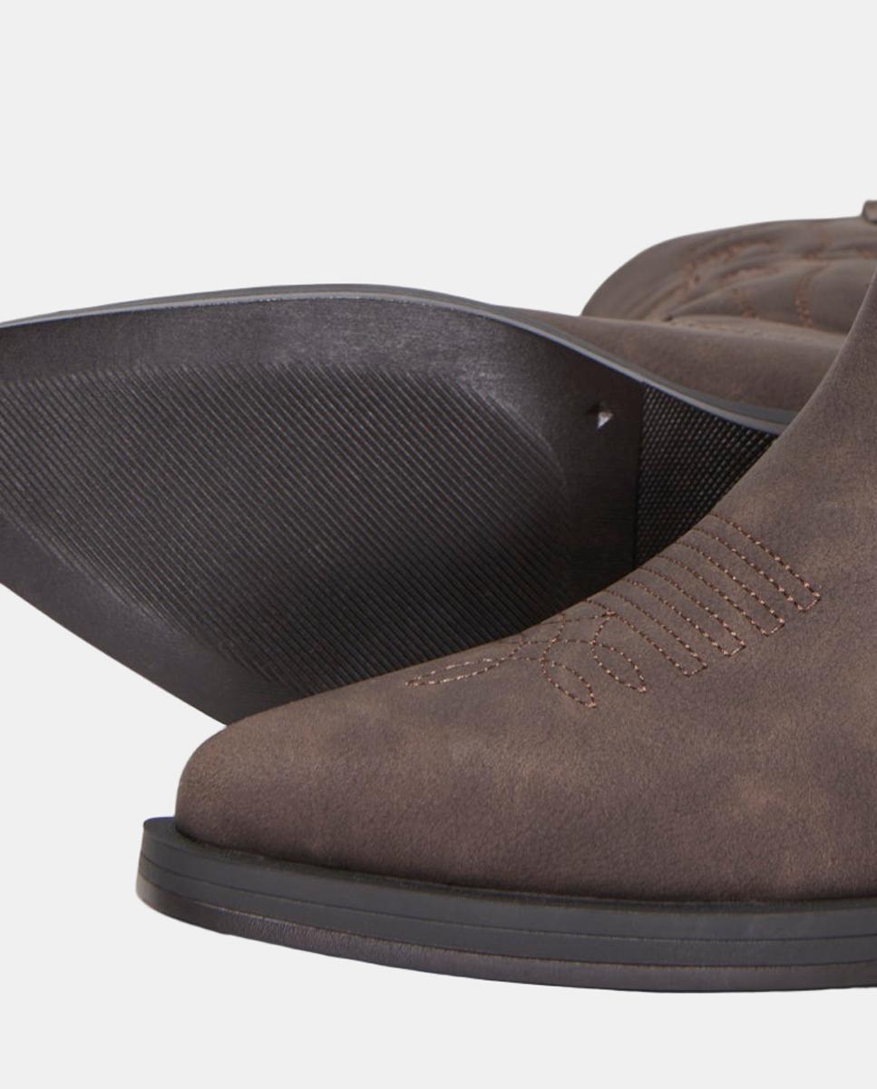 Botas de mujer altas estilo cowboy - Only - Marrón Marrón-4