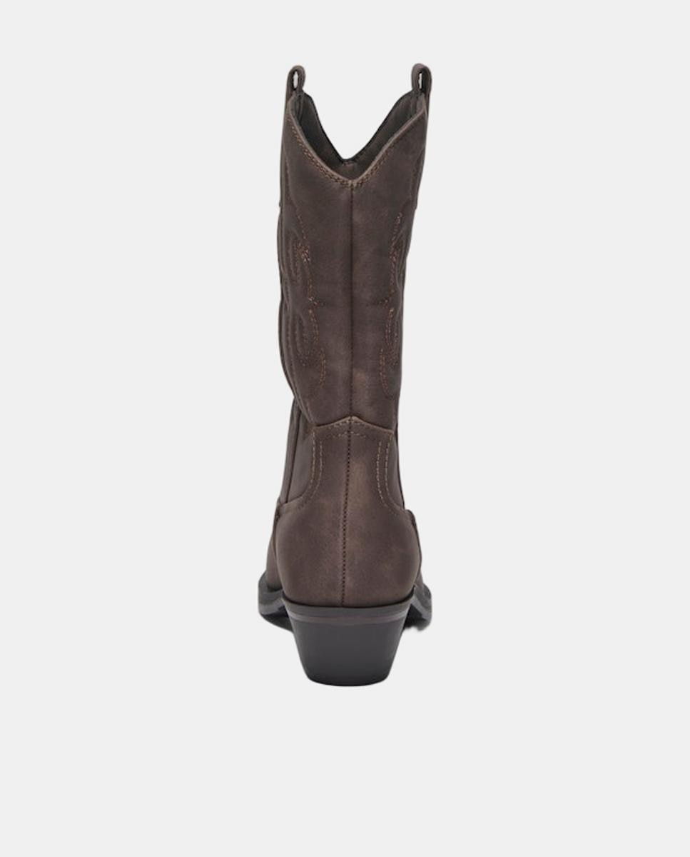 Botas de mujer altas estilo cowboy - Only - Marrón Marrón-5