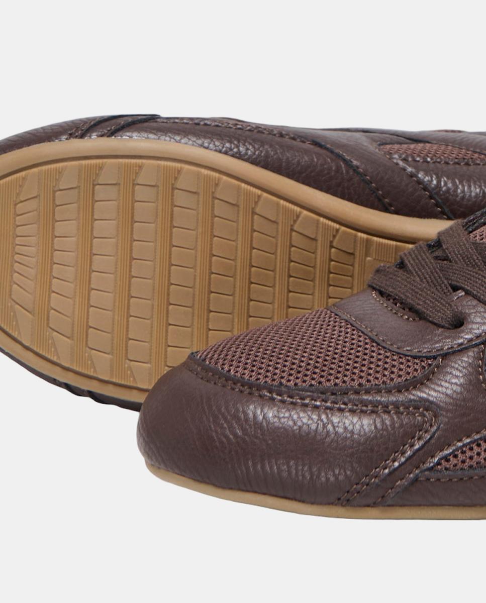 Zapatilla de mujer con cordones y puntera redonda - Only - Marrón Marrón-5