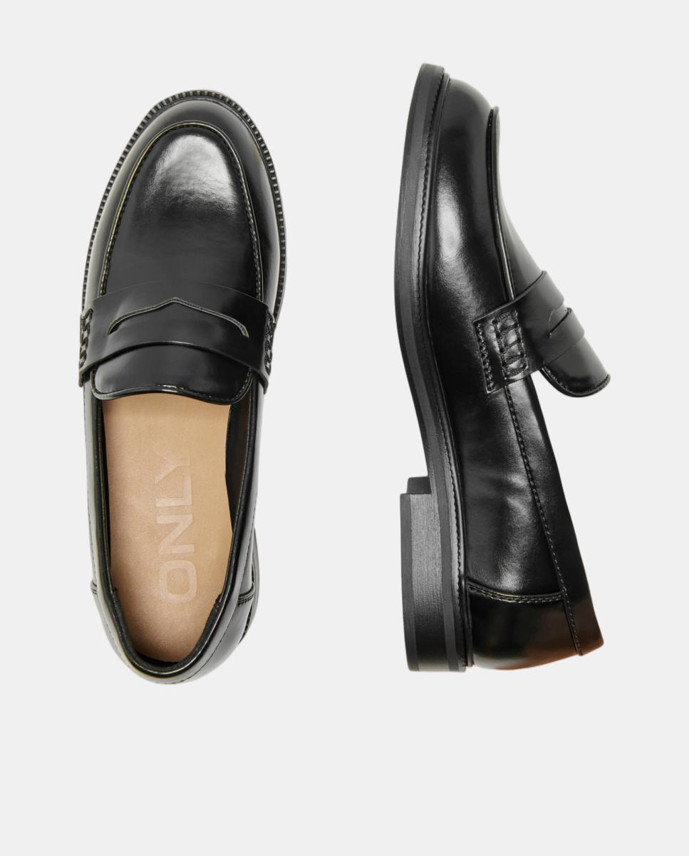 Mocasines negros de mujer - Only - Negro Negro-3