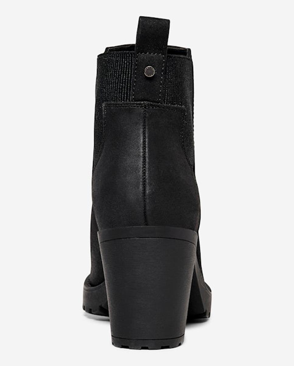 Botín de mujer con tacón ancho y puntera almendrada - Only - Negro Negro-4