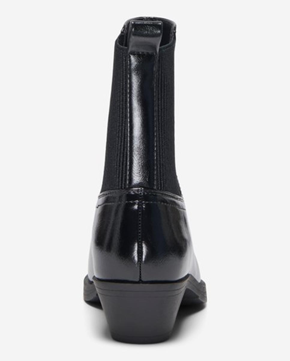 Bota de mujer de caña alta con puntera almendrada - Only - Negro Negro-4