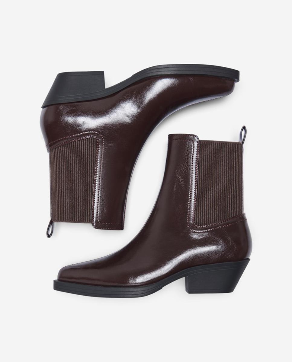 Bota de mujer de caña alta con puntera almendrada - Only - Burdeos Burdeos-3