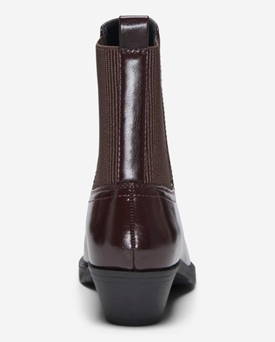 Bota de mujer de caña alta con puntera almendrada - Only - Burdeos Burdeos-5